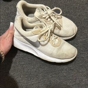 Nike white and Gray Sneakers with Breathable Design